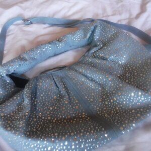 Urban Expression Studded Denim Shoulder tote Bag